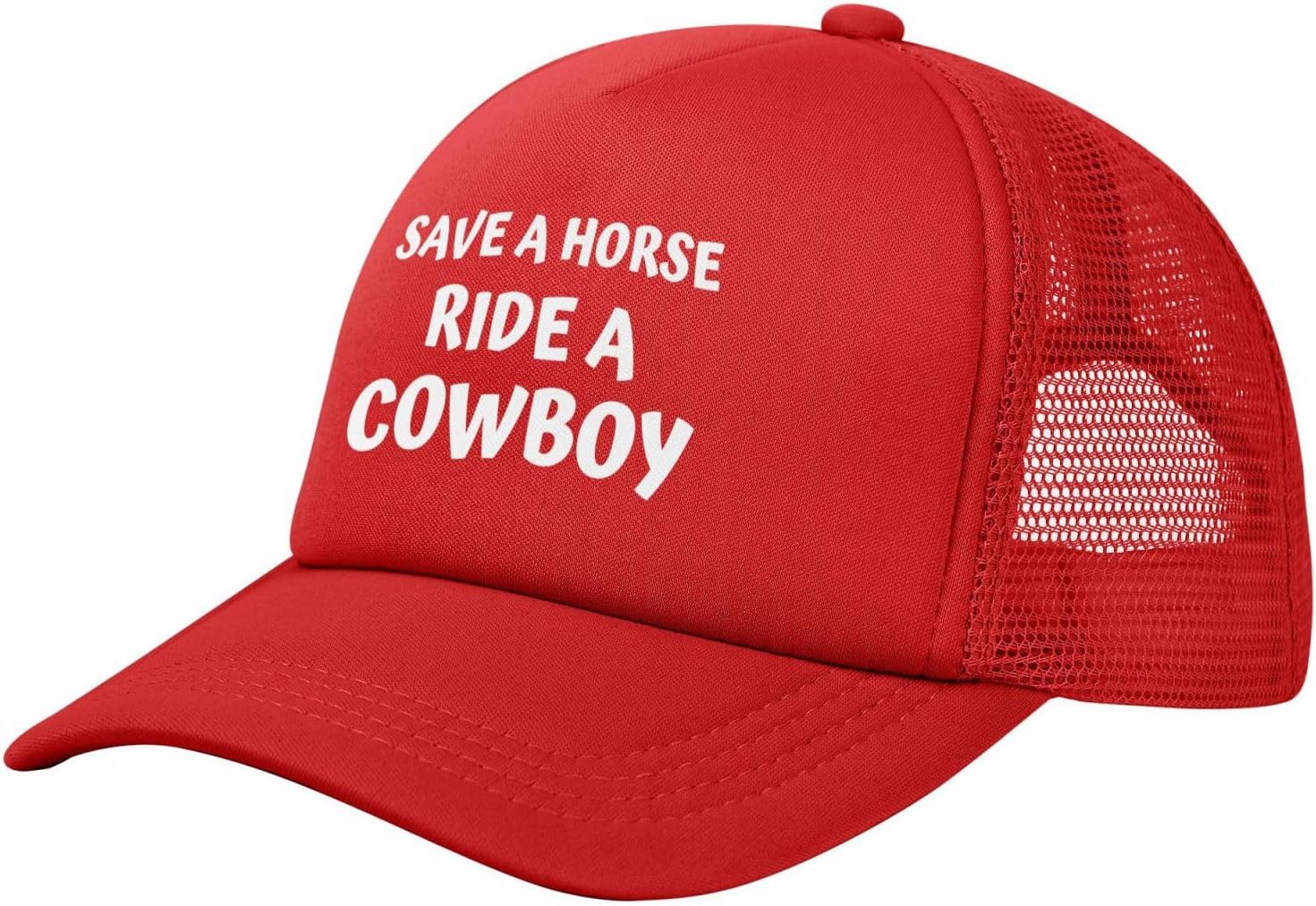 Save A Horse Ride A Cowboy Mesh Hat Black Baseball Cap for Men Women Funny Trucker Hat Gifts