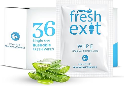 Toallitas húmedas 60individualmente envueltas desechables 2paquetes con 30en cada uno perfecto para viajesde la marca FreshExit