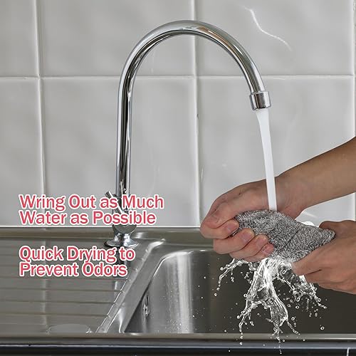 Miniatura 6 de 12 paños de limpieza de microfibra, trapos grises suaves, lavables, ultra absorbentes, multiusos, sin pelusas, reutilizables para el hogar, oficina,