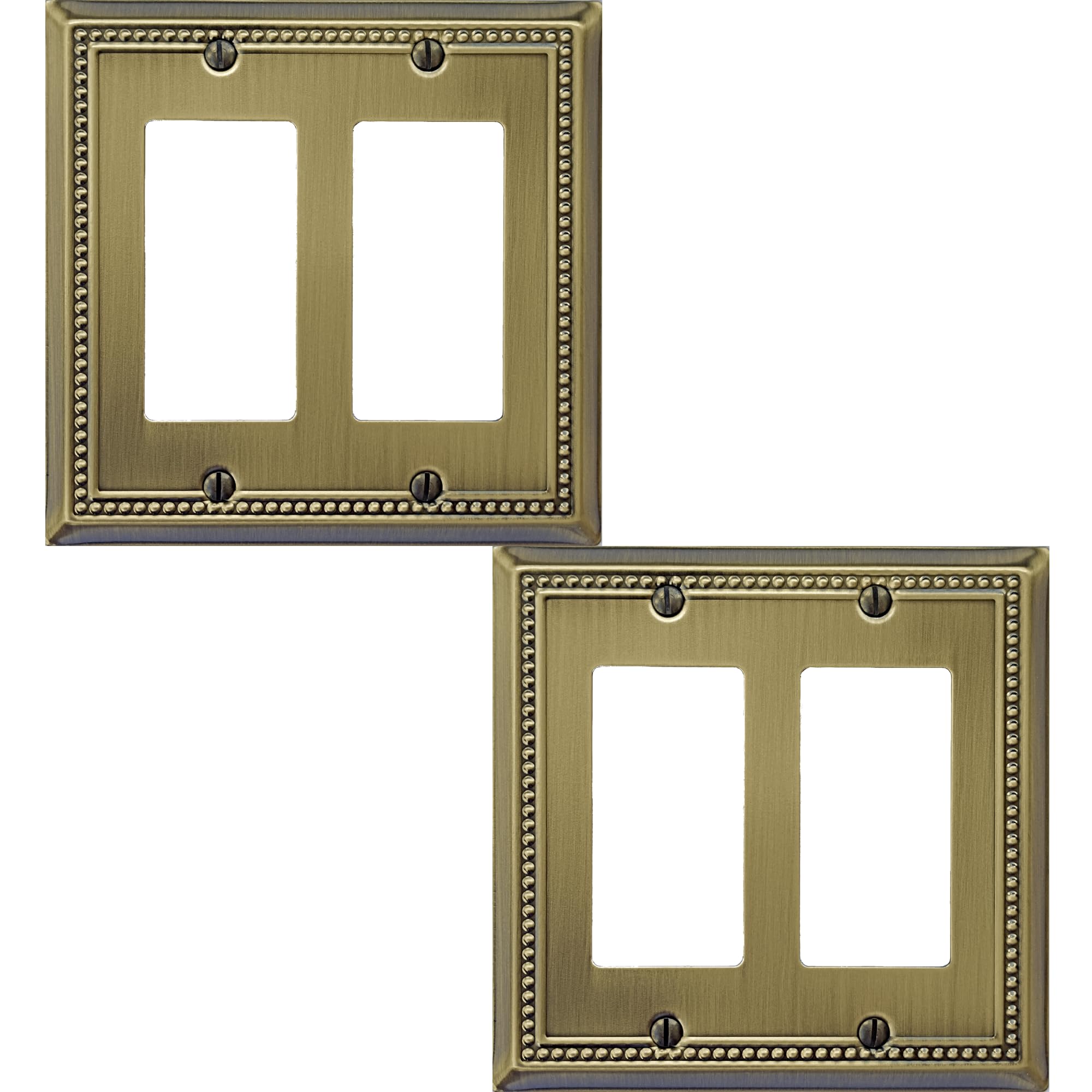 Beaded Wall Plates - Elegant White Decor -17