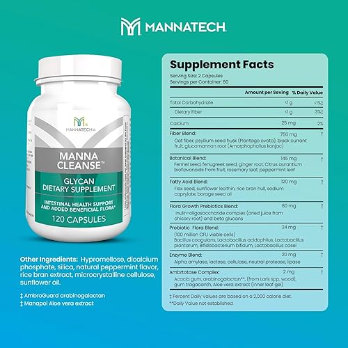 Miniatura 2 de Mannatech Enzimas digestivas y probióticos - Alimentado por ambrotosa derivada de la planta de aloe vera - Limpiador digestivo y de colon ayuda a