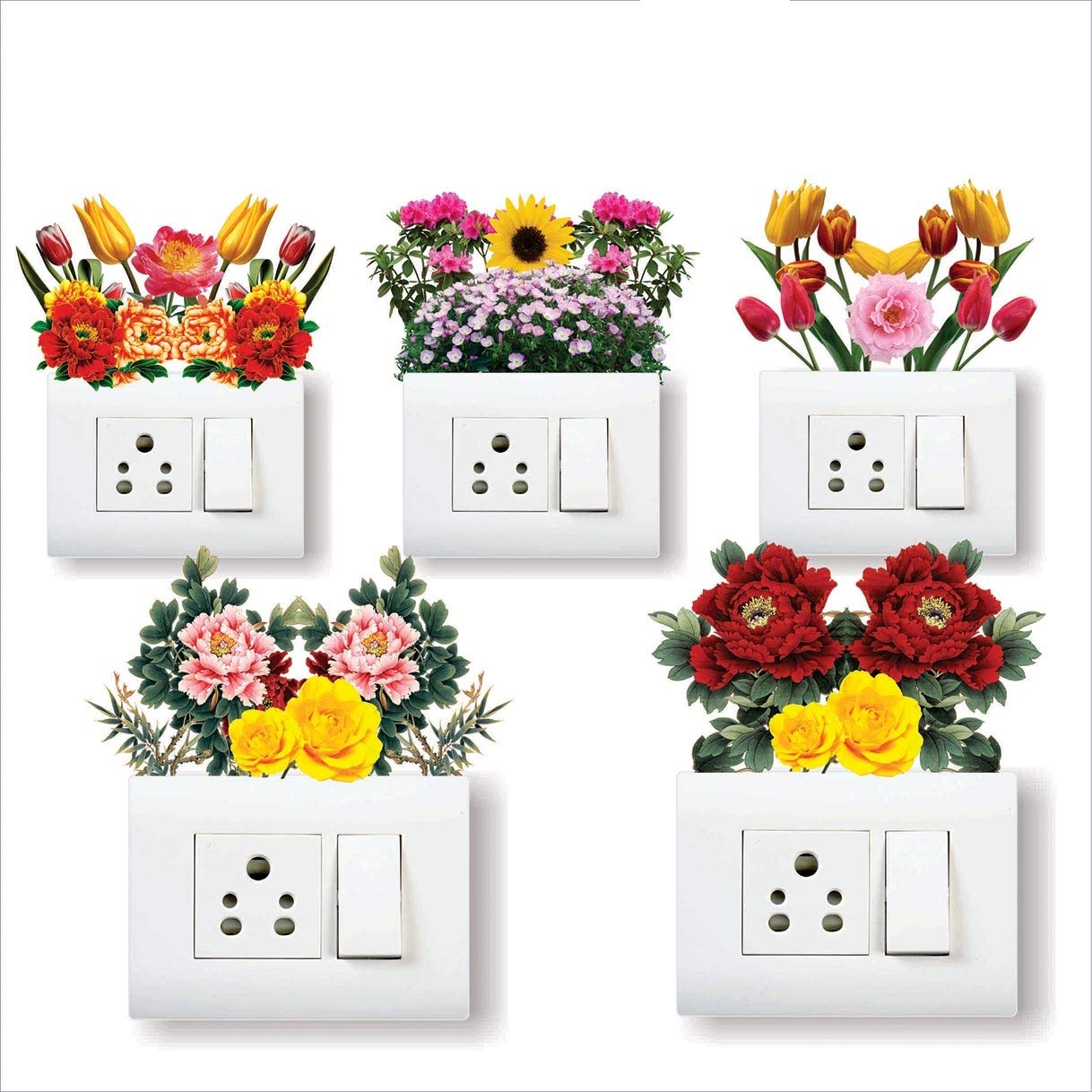 AH Decals Vinyl Decorative Switch Board/Panel Roses Wall Stickers for Home Living Room, Multi Color. (B07FZW8X3L) Amazon Price History, Amazon Price Tracker