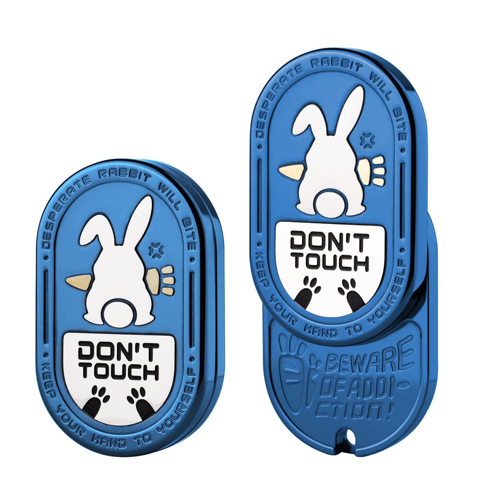 HIDEDC Desperate Rabbit Fidget Slider | Lightweight & Portable | EDC Metal Fidget Toys Adults ADHD Tools Executive Desk Toy for Keep Focus & Anxiety Relief (Steel Blue) — image 1
