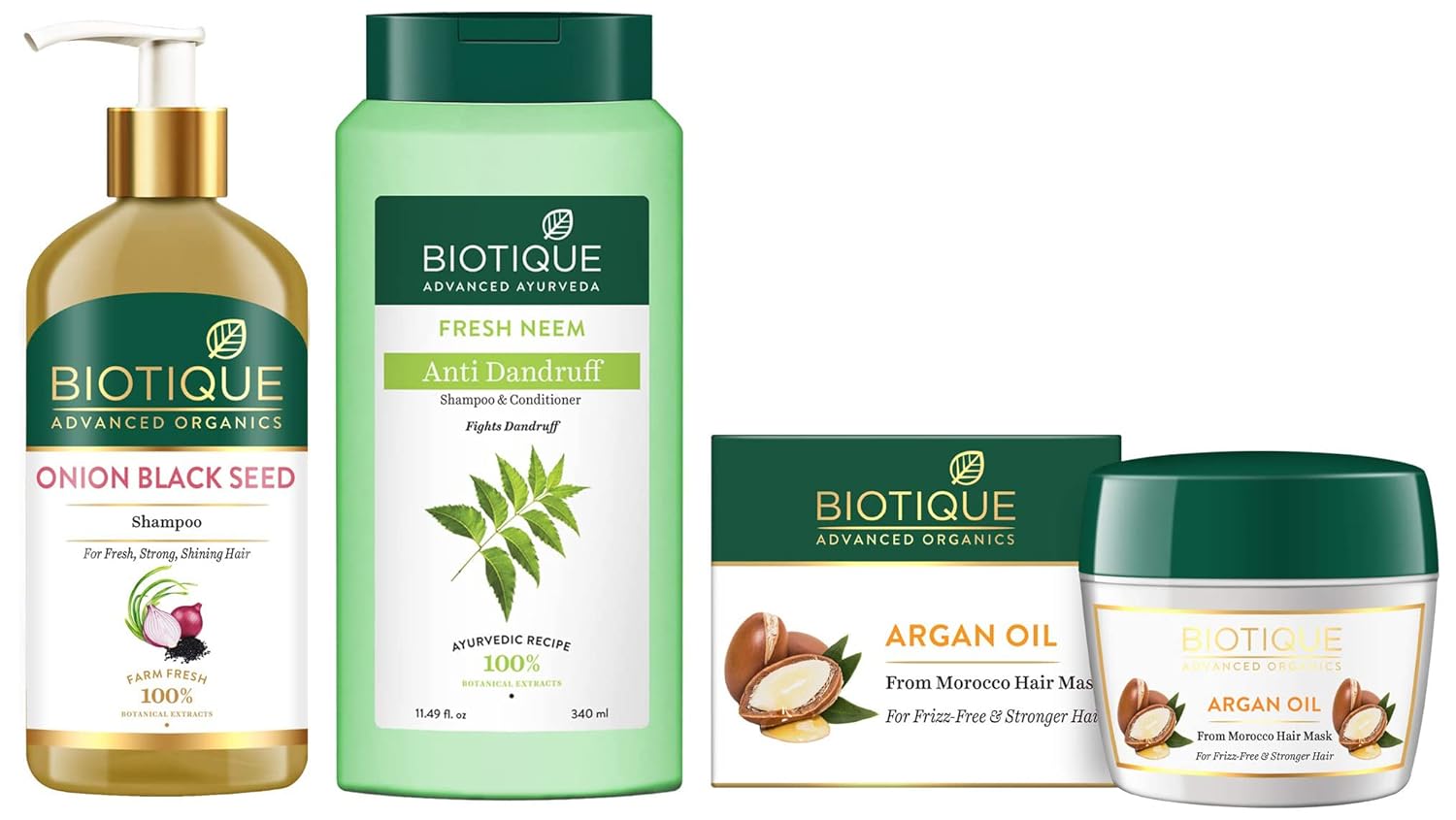 Biotique Onion Black Seed Shampoo For Fresh, Strong and Shining Hair