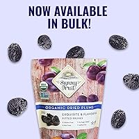 Vista 6 de Sunny Fruit Ciruelas pasas orgánicas suaves sin hueso, bolsa a granel de 2.5 libras Sin conservantes, sin azúcar añadido Ciruelas secas