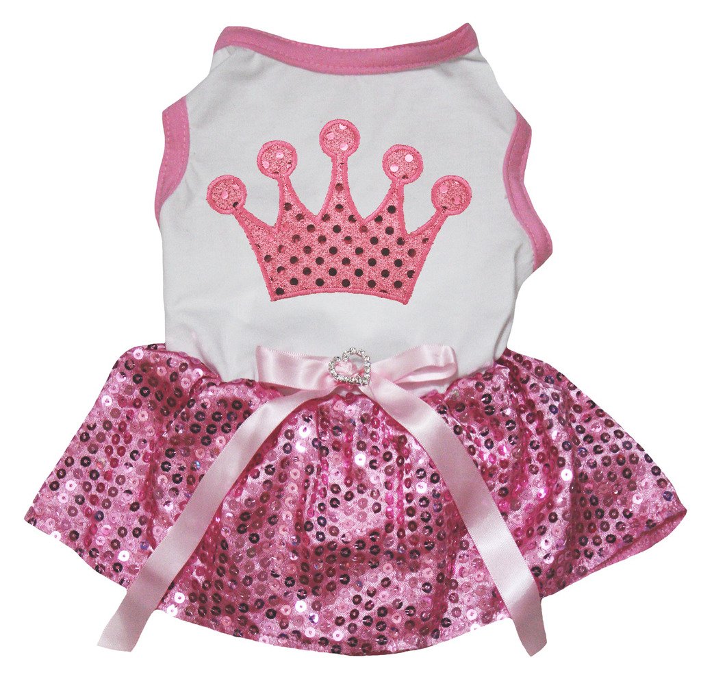 Chemise coton blanc pour chien avec tutu de créateur et couronne