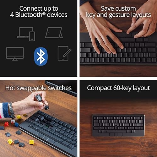 Miniatura 5 de HHKB - Estudio de teclado Happy Hacking (inalámbrico, Bluetooth, con cable, USB, silencioso, Mac, Windows, carbón, impreso)