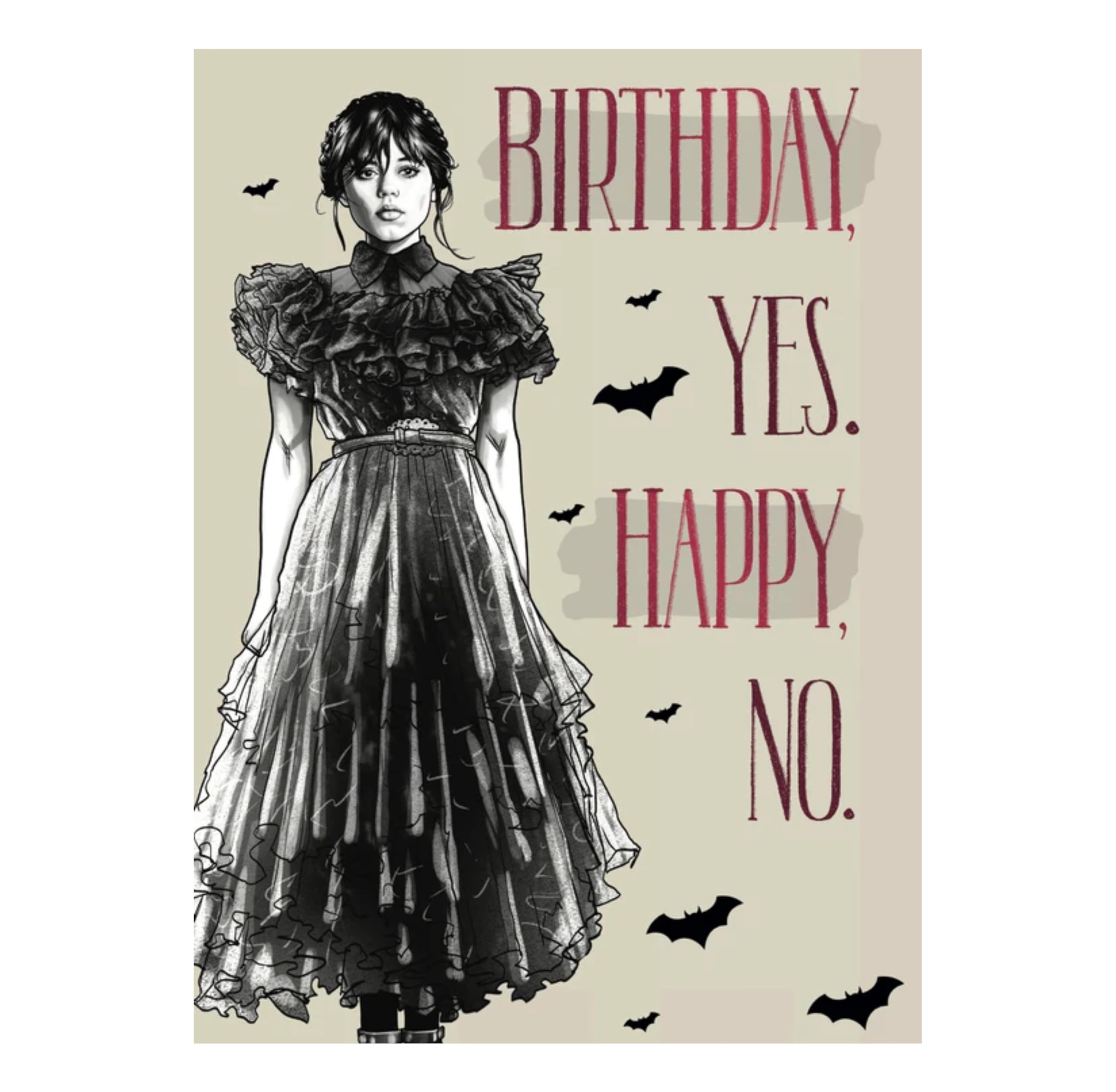WEDNESDAY Birthday Card Addams Family Birthday Card