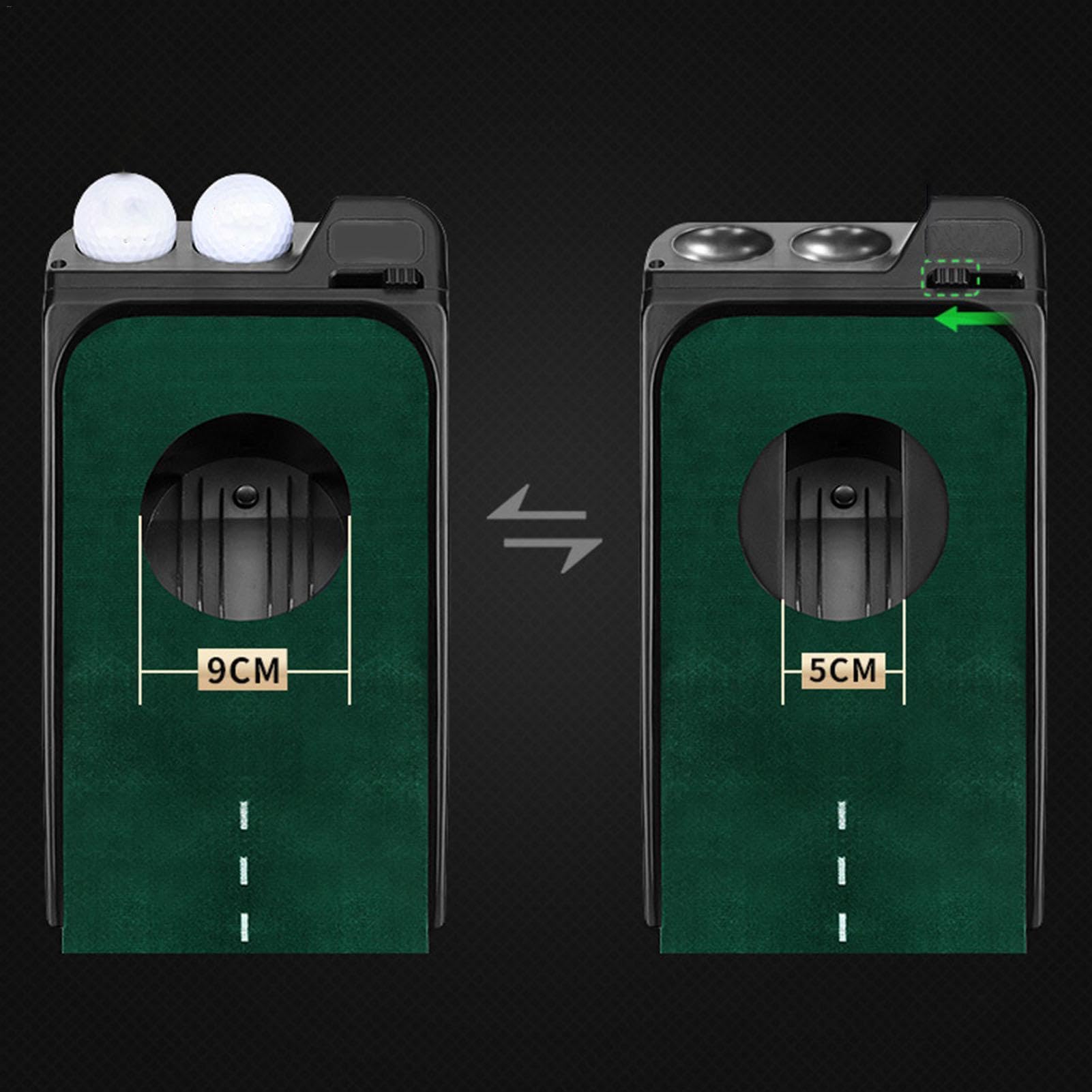 Putting Track Putting Trainer, Elektrische Putting Track und Tutor Trainingshilfe mit Ballrückführung, Leichter Golftrainer Golfzubehör für Enthusiasten Männer Frauen | Trainingshilfe mit Ballrückführung, Leichter Golftrainer Golfzubehör für Enthusiasten