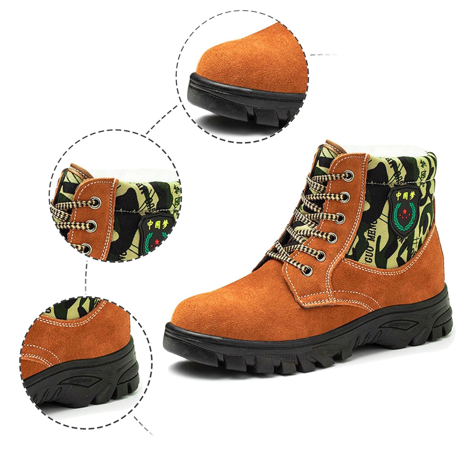 Générique Bottes de Neige Montantes pour Hommes Chaussures de Travail d'hiver -écrasement et -Perforation Robustes et imperméables