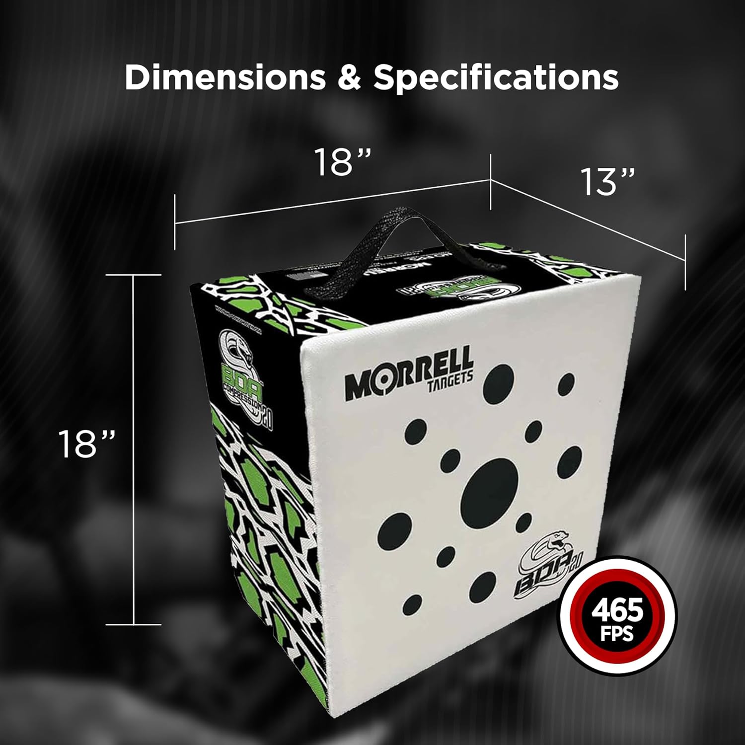 Morrell Targets BOA Compression Archery Target, Weatherproof Foam Block for Compound Bows and Crossbows, Field Points Only, White/Black