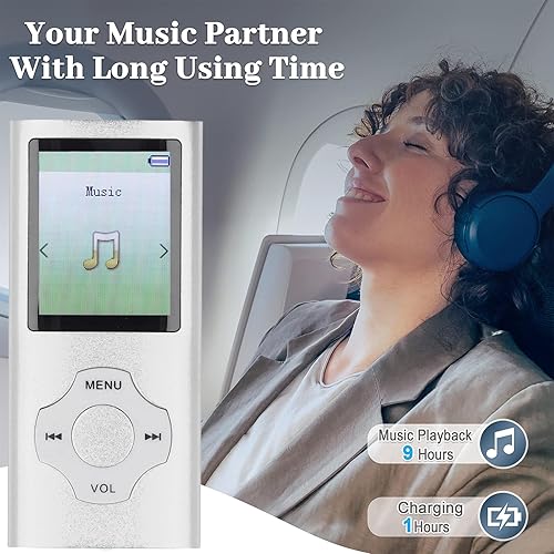 Miniatura 6 de Reproductor de MP3 de 16 GB, Bluetooth 5.0 Shuffle Reproductor MP4 de un solo bucle, reproductor de música de sonido HiFi portátil, altavoz HD