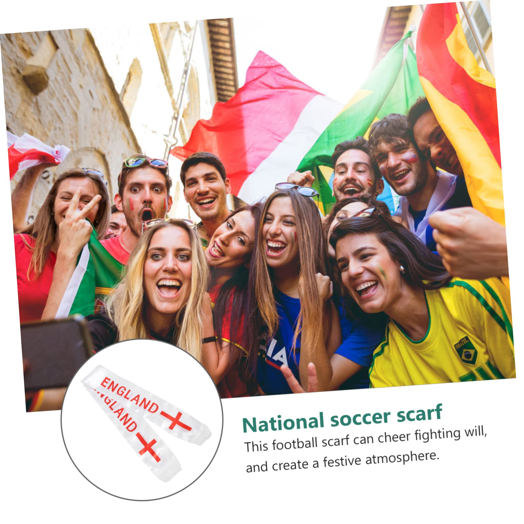 HANABASS 10 sciarpa dei calcio patrioti sciarpe a maglia sciarpa per appassionati sport Raso
