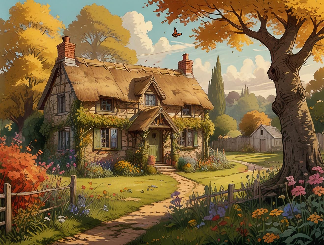 Little Cottage Adult 1000 Piece Jigsaw Puzzle Collection – Relaxing Scenic, Wildlife, Nature & Ocean Designs – Premium Quality Puzzles