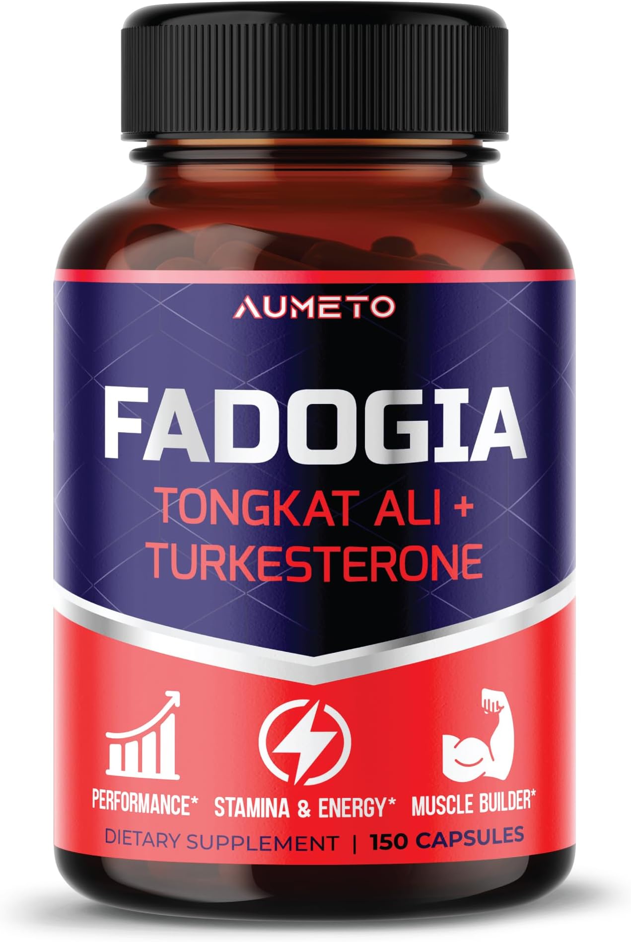 Fadogia Agrestis Supplement with Turkesterone Tongkat Ali Maca Root Panax Ginseng VIT D3 - Male Energy, Strength and Memory Support