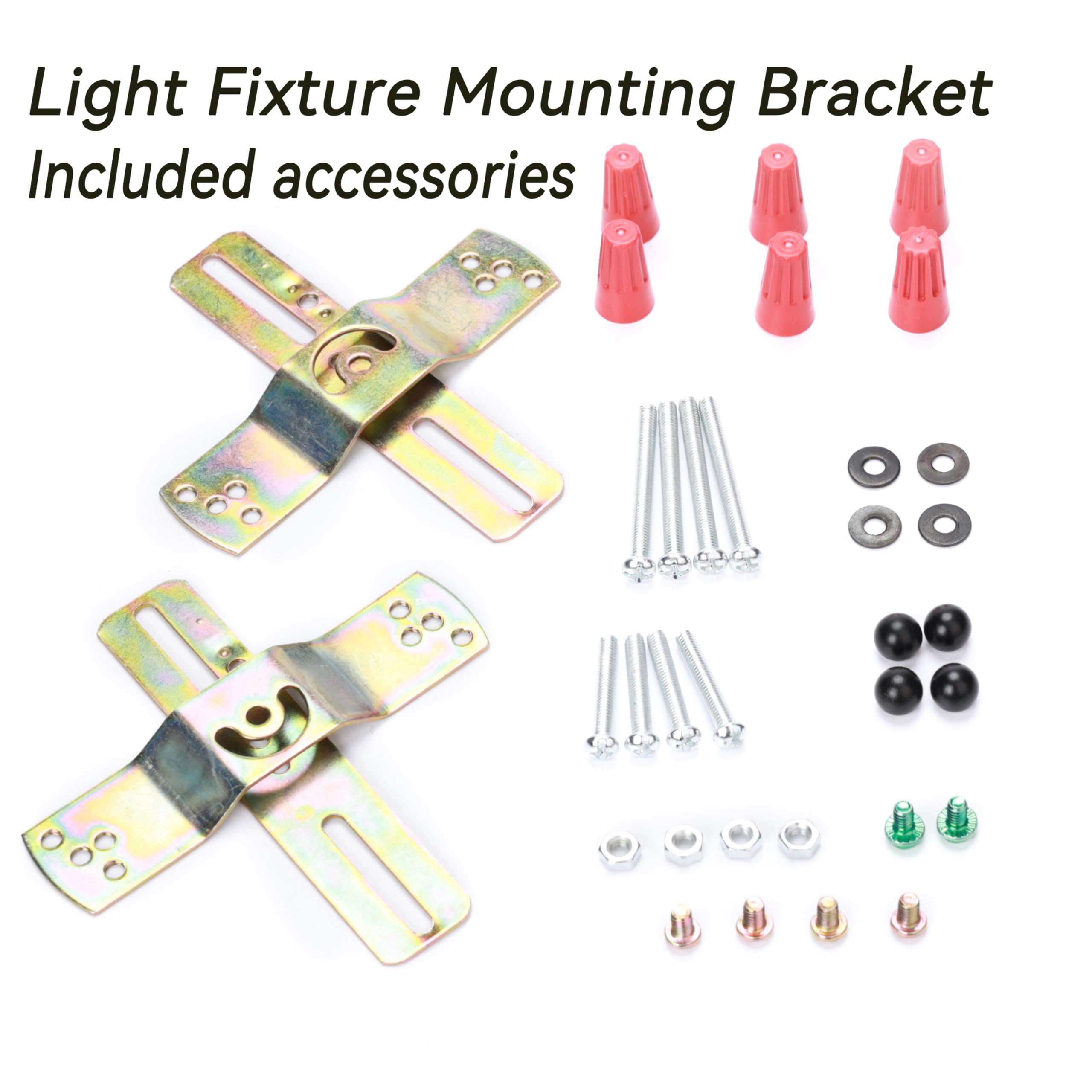 Light Fixture Mounting Bracket,Ceiling Light Mounting Plate, 4” Round Junction Box for Wall Light, Ceiling Light, Chandelier 2PACK