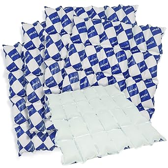 Dry Ice Packs for Shipping Frozen Food - Flexible Ice Blanket for Coolers - Shipping Cold Packs Keep Food Fresh and Beverage Cold - Dry Ice Pack Automatic Water Absorption- 24 Cells Each, 4 Sheets