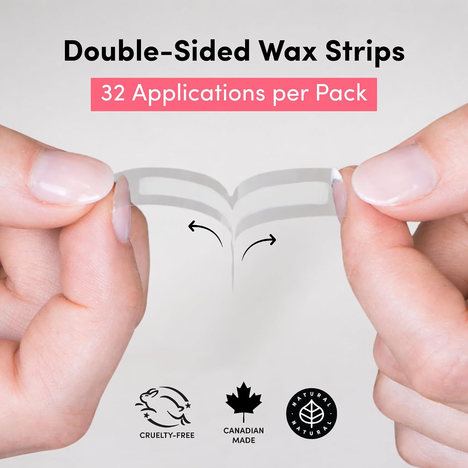 Parissa Natural Eyebrow Wax Strips | Brow Wax Kit for Eyebrows, Edges & Stray Hairs | No Heat, Fragrance-Free, Sensitive Skin | 16 Strips (32 Applications)