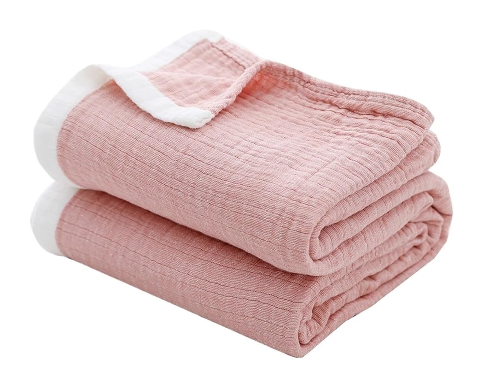 Breathable Cooling Cotton Muslin Throw 4-Layer Gauze Multicolor Sizes(Color5,230x260cm)