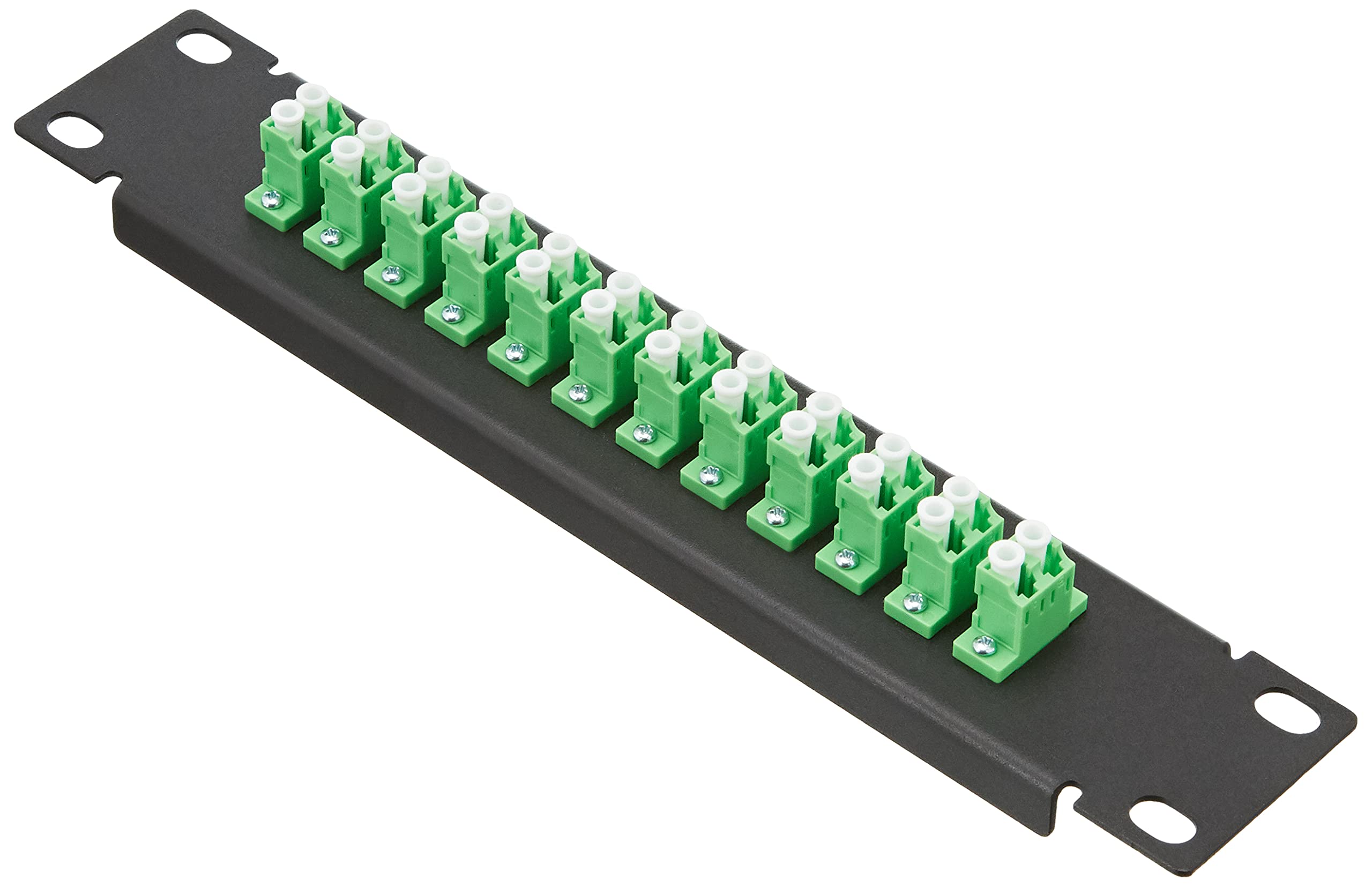 Delock Panneau de Brassage Fibre Optique 10" 12 Ports LC Duplex Vert 1 U Noir