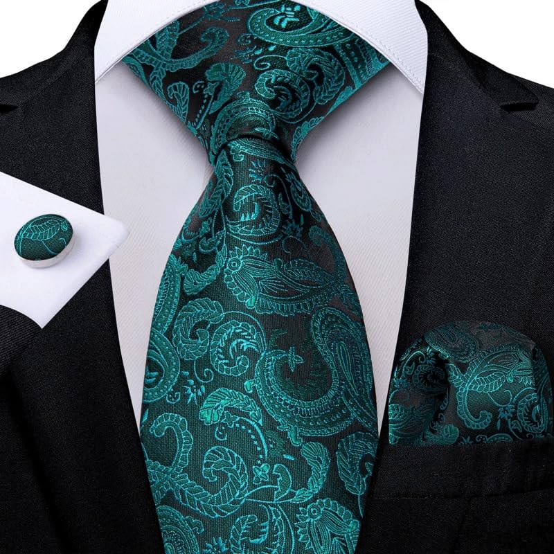 Corbata para hombre Paisley de seda 150 cm miniatura 2