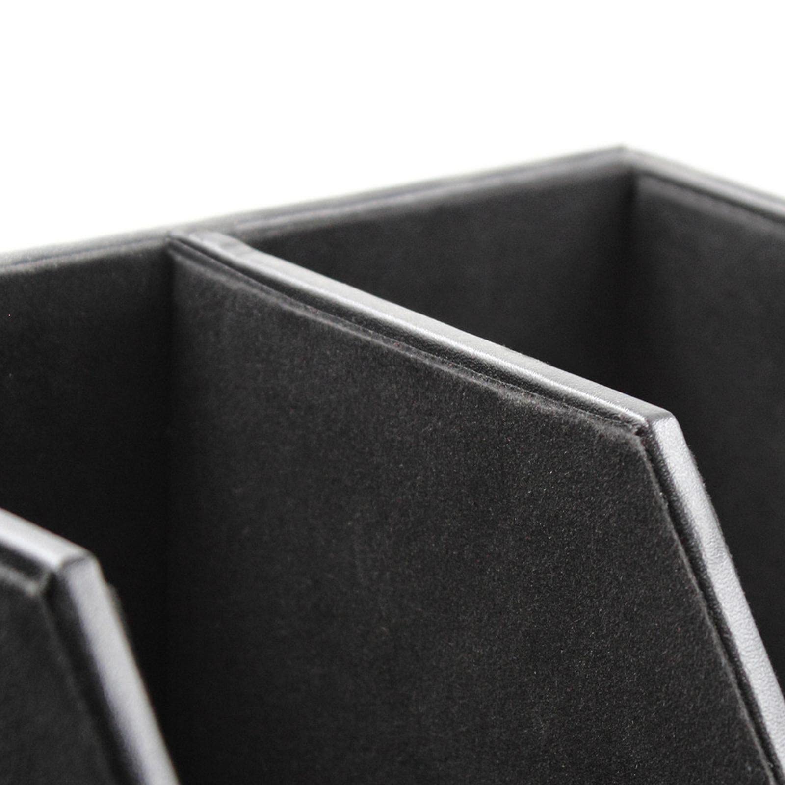 Porte-revues En Cuir PU Pliable - Dimensions 34.8x18.8x26.8cm - Rangement Magazines, Livres, Bureau, Salon - Marron