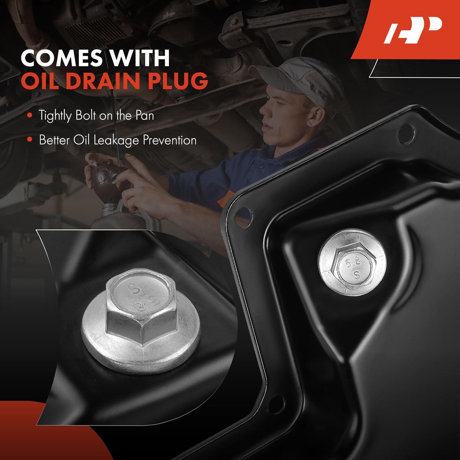 A-Premium Lower Engine Oil Pan Sump with Drain Plug Compatible with GMC Acadia 2017-2023 & Buick LaCrosse 2017-2019, Regal Sportback 2018-2020 & Cadillac XT5 2017-2024, XT6 & Chevrolet Blazer, 3.6L