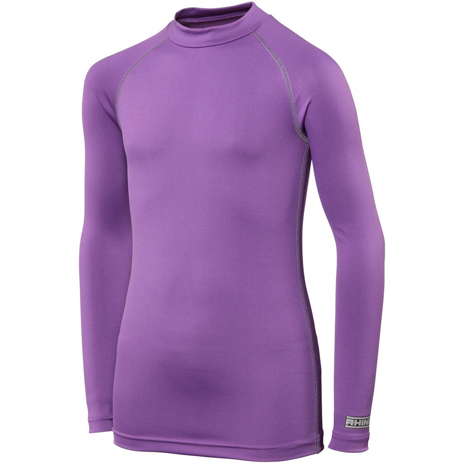 Camiseta de compresión deportiva de manga larga morada para niños y niñas elástica 4