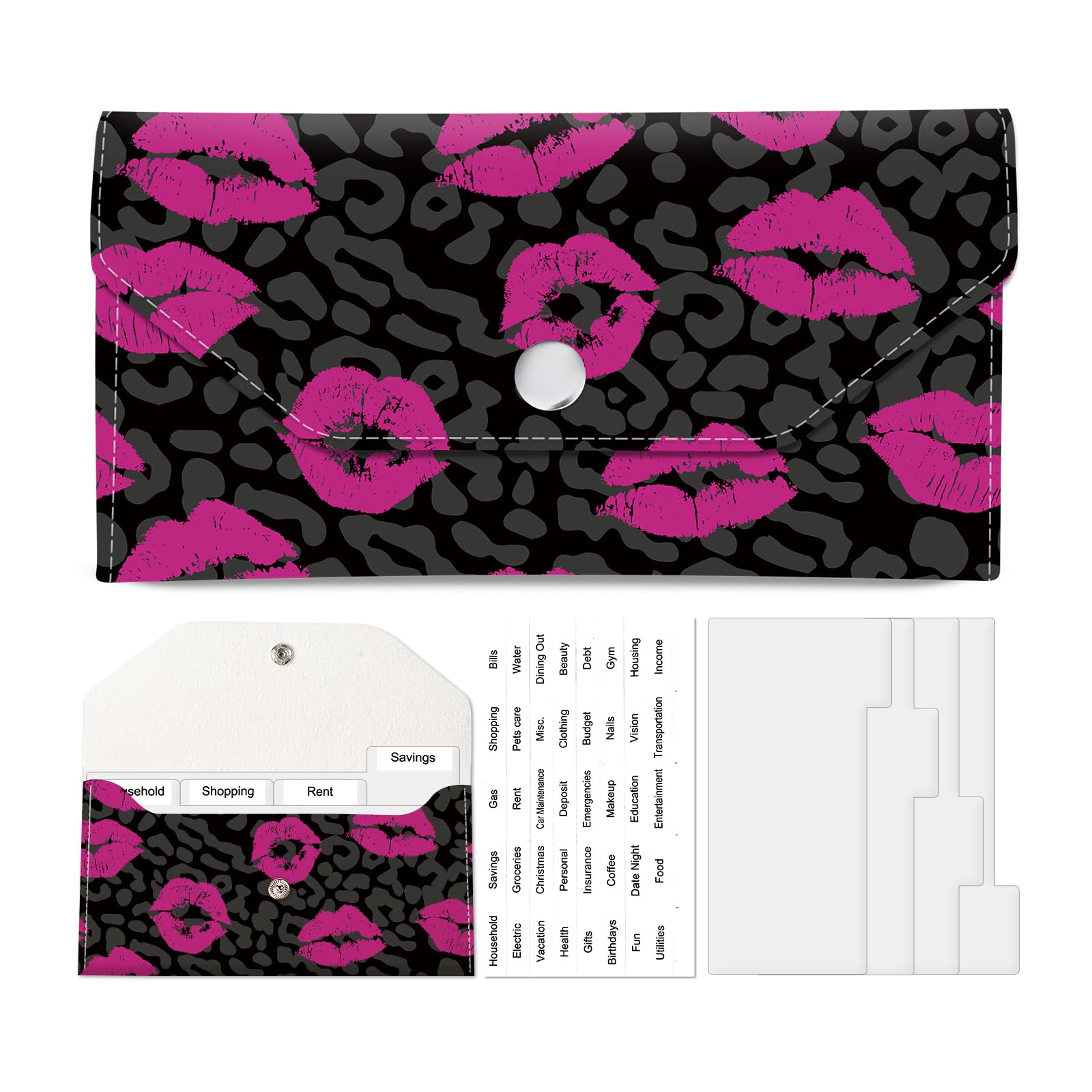 Portefeuille réutilisable en cuir synthétique pour le shopping