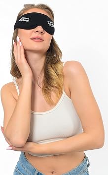 Washable Black Cotton Sleep Mask Eyeband
