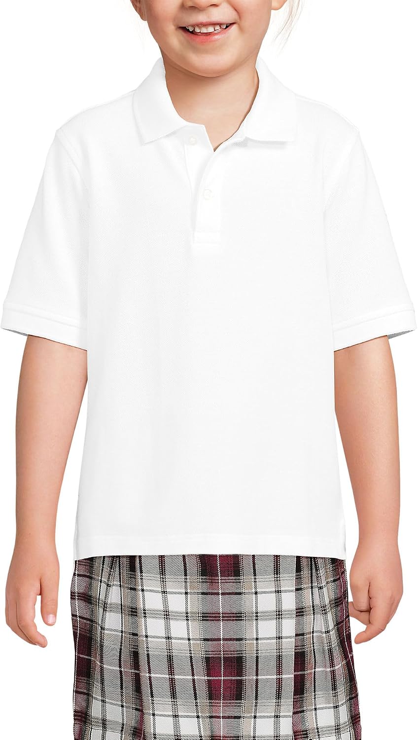 Lands' End School Uniform Kids Short Sleeve Mesh Polo Shirt