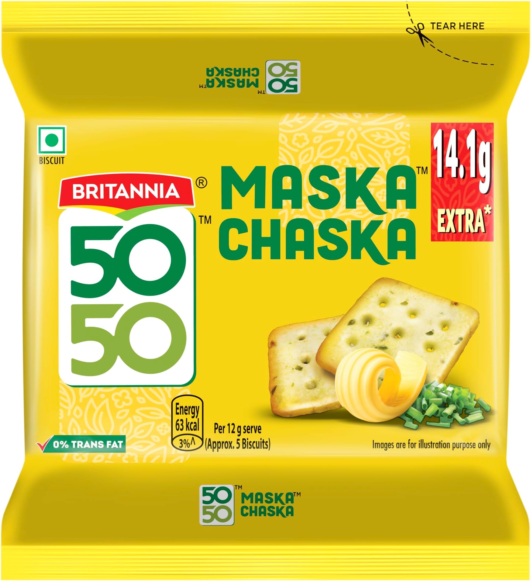 Britannia 50-50, Maska Chaska, 105 gram