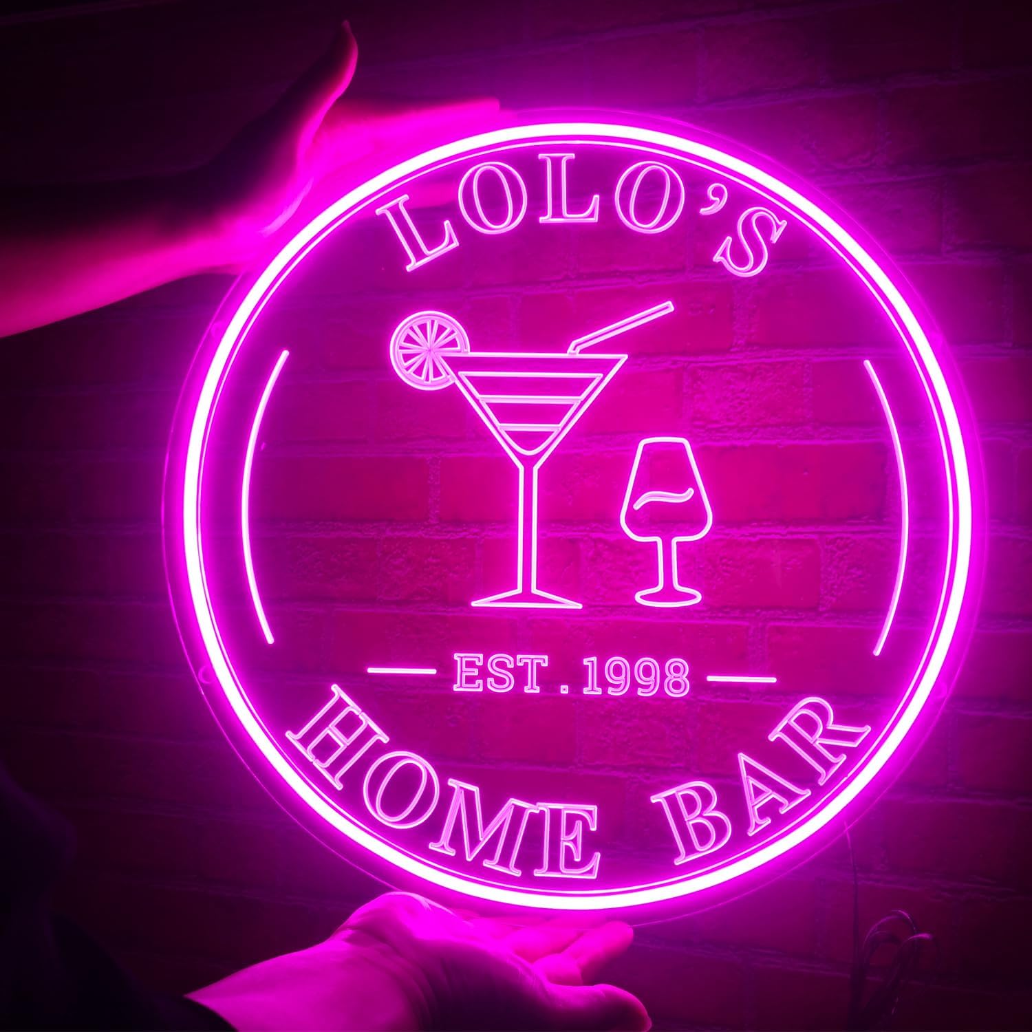 Custom Cocktail Beer Bar Neon Sign, Personalized Neon Bar Light, Wall Décor Light Up LED Signs for Pub,Bistro,Party,Man Cave,Club,Café, Hotel, Recreation Room