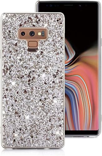 Funda para Galaxy Note 9, diseño de diamantes de imitación brillantes de cuerpo completo, delgado, galvanizado, TPU amortiguador, funda protectora