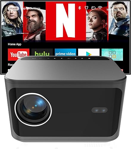 Proyector de video de alto rendimiento JY-540 brillo 600 ANSI, Wi-Fi y Bluetooth, botón táctil, entradas HDMIUSB, Keystone automático, Full HD 1080P