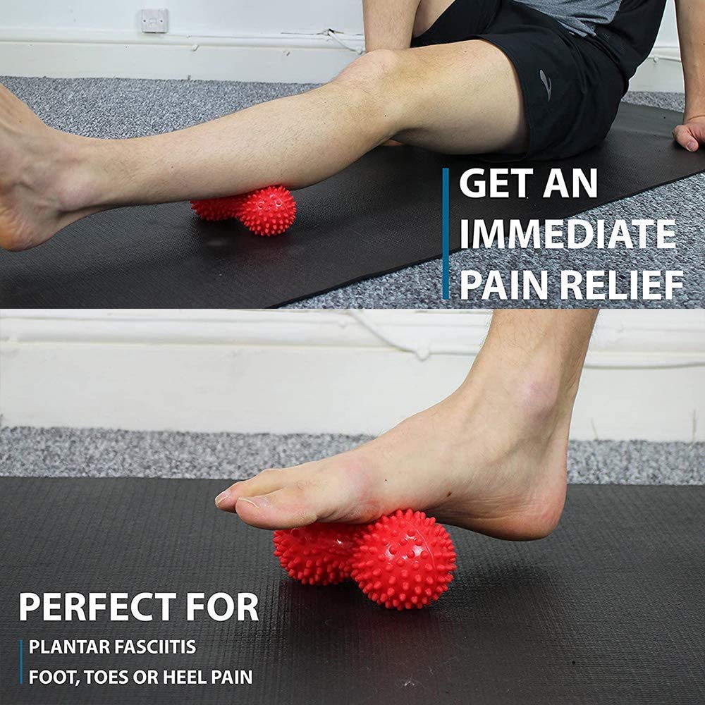 zaizai Igelballmassagegerät, Muskelentspannung Yoga Fitness Mini Igelball, Plantarfasziitis lösen Plantar Press Trainingsball