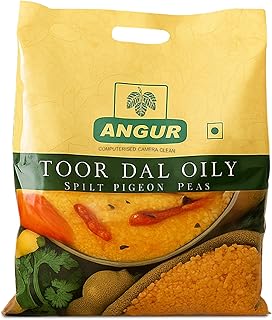 ANGUR Toor Dal Oily | Premium Quality Split Pigeon Peas 10 Lb 4.5 Kg Pac...