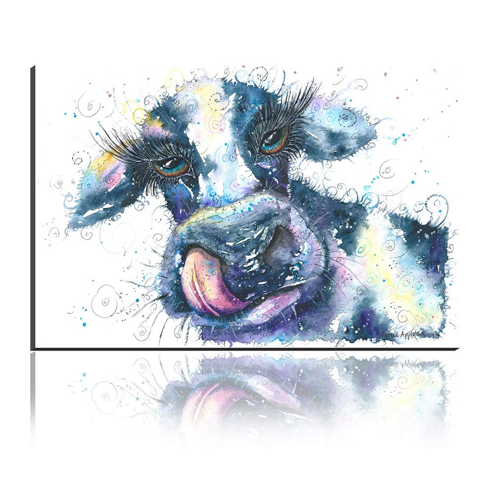 Graffiti illustration de prestige sur toile vache abstraite 80x120
