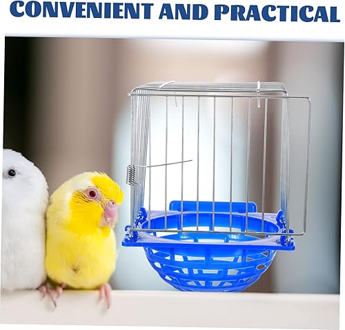 Miniatura 9 de Ipetboom Jaula para pájaros, 2 nidos para eclosionar para cacatúa, pinzón, loro, jaula portátil para animales, jaula colgante de alambre de hierro,