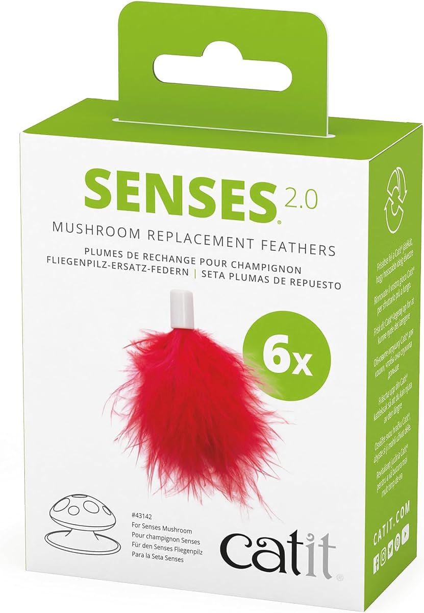 Catit Senses 2.0 Mushroom Replacement Feathers, 6 Pack