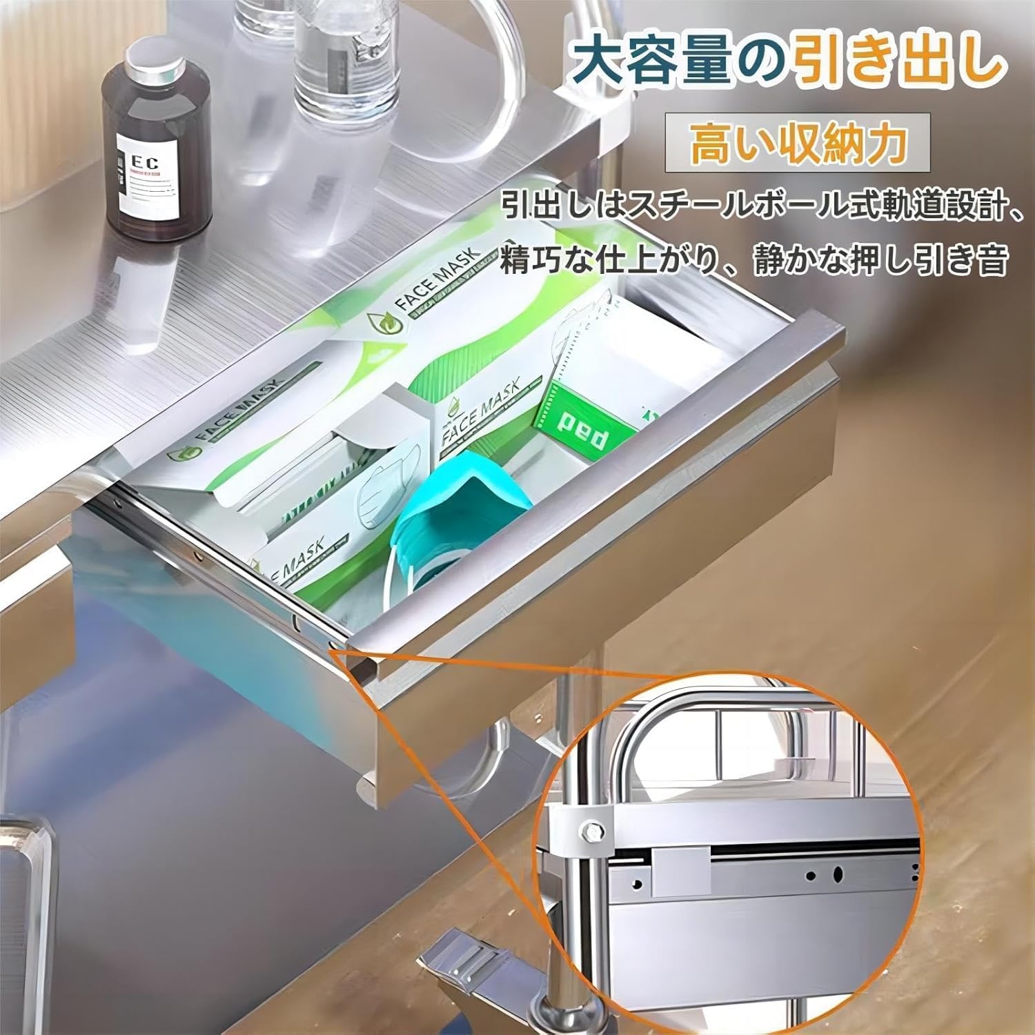 Amazon.co.jp: 医療用ワゴン キャスター付き ステンレス製医療用カート
