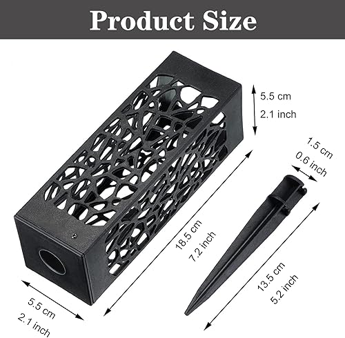 Miniatura 2 de Jarrones de cementerio con espigas y espuma, 4 soportes para flores de cementerio sin flores, soporte para flores de plástico conmemorativo al aire