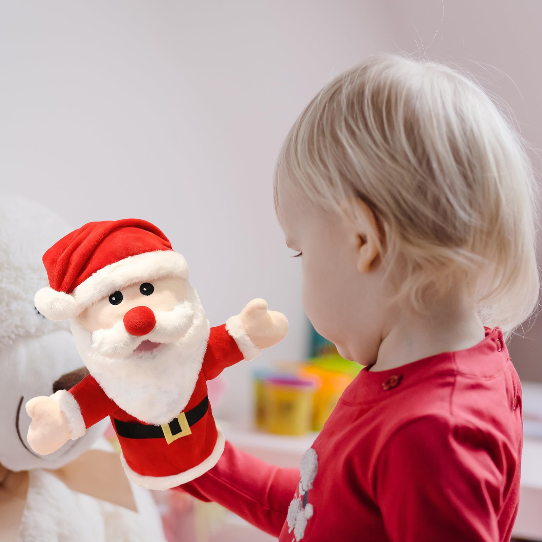 Poupée marionnette en peluche en gros avec bouche fonctionnelle pour enfants cadeau