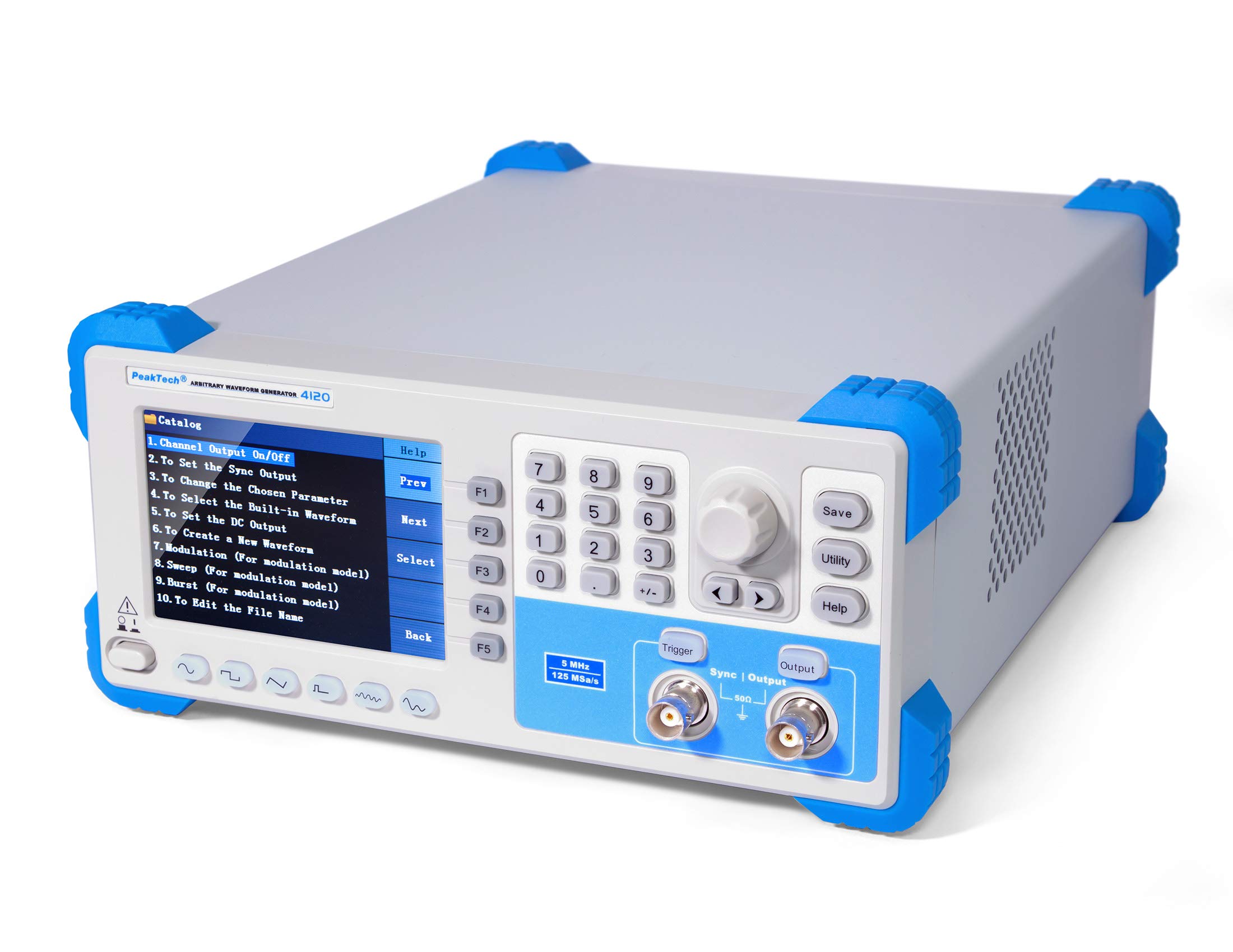 Peaktech P 4120 1CH Arbitrary Funktionsgenerator, 1 µhz - 5 Mhz, 6 Standard-Wellenformen, Fernbedienung und Software zur Wellenformbearbeitung, Abtastrate von 125 MS/S