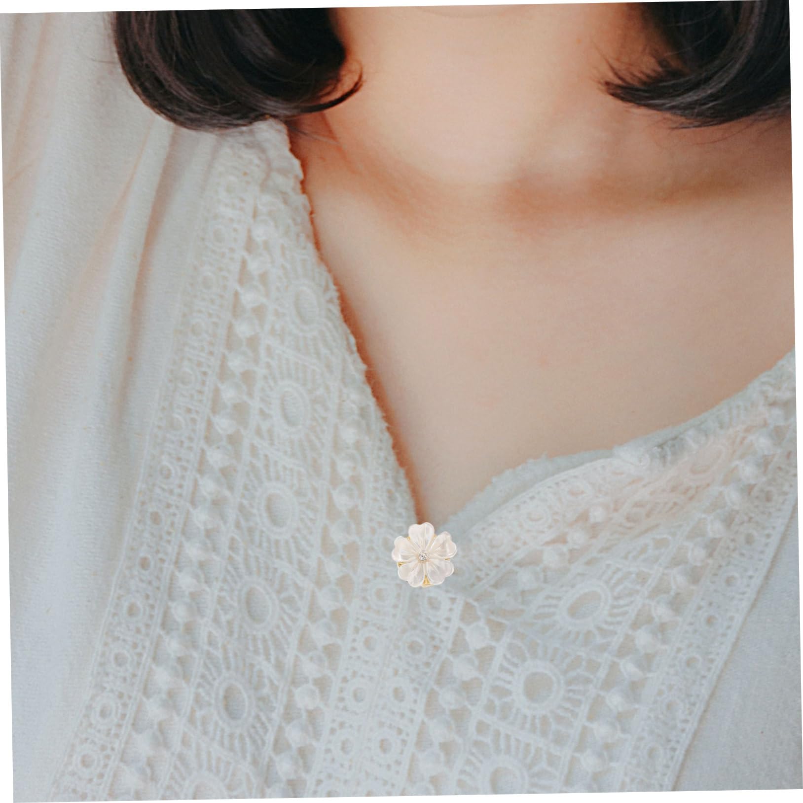Healvian Spesa di conchiglia spilla per abbigliamento Gioielli floreali spilla da donna spilla decorativa Spilla retrò perno per zaini Spilla di vestiti perno zaini magnete