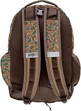 HOOEY Ox 40L Backpack - Extra Large Travel Backpack with Laptop Compartment - Rugged Gear Bag for Work, Gym, Outdoor Adventures - Unisex (Camo/Brown)