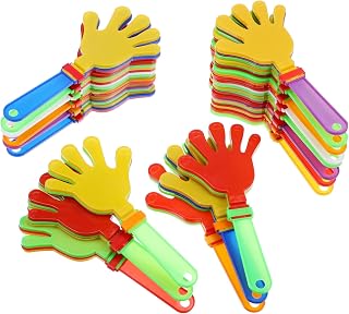 jojofuny 20pcs Noise Maker: 7 Inch Plastic Hand Clappers Palms - Small Hand Clap Funny Cheer Prop for Sporting Events, Concerts, Clubs, Celebrations, Graduation Party Supplies