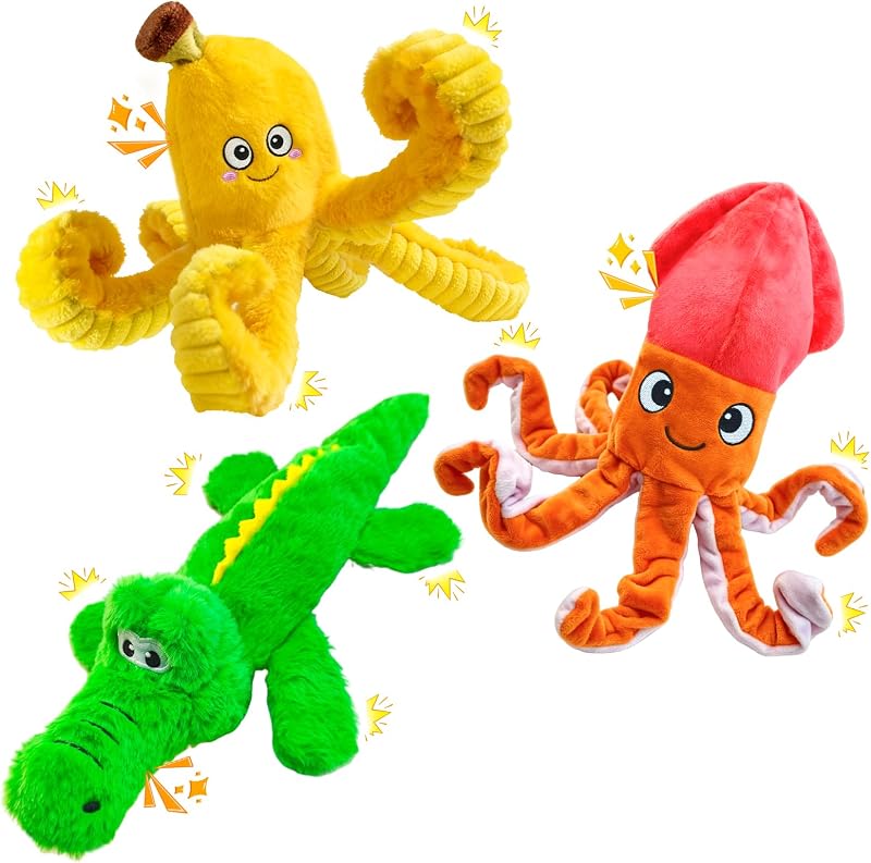 Brinquedos para Cães com Apito e Sem Enchimento WOWBALA, 3 unidades