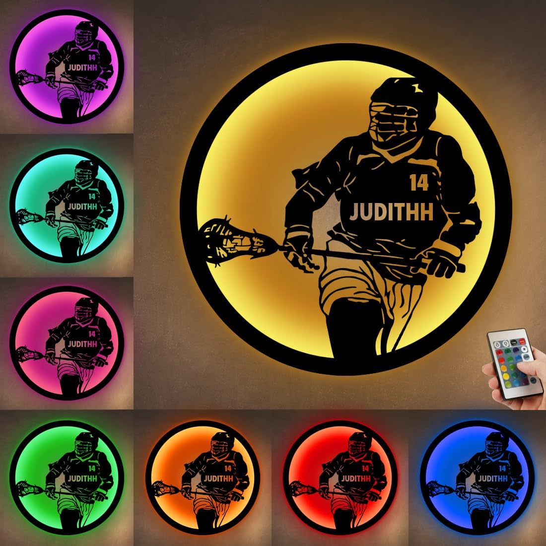 Personalized Lacrosse Player Metal Sign With LED Light,Custom Name & Number Lacrosse Light, Lacrosse Wall Art Décor,Lacrosse Sports Décor for Bedroom,Christmas Birthday Lacrosse Gift For Men - Image 7