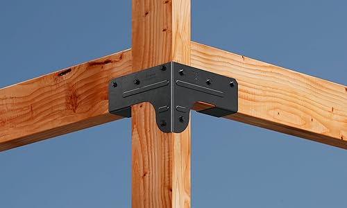 Miniatura 9 de Simpson Strong-Tie APRTC2 Outdoor Accents ZMAX, conector de esquina rígido negro para 2 vigas, postes de 2 x 4 (paquete de 8)